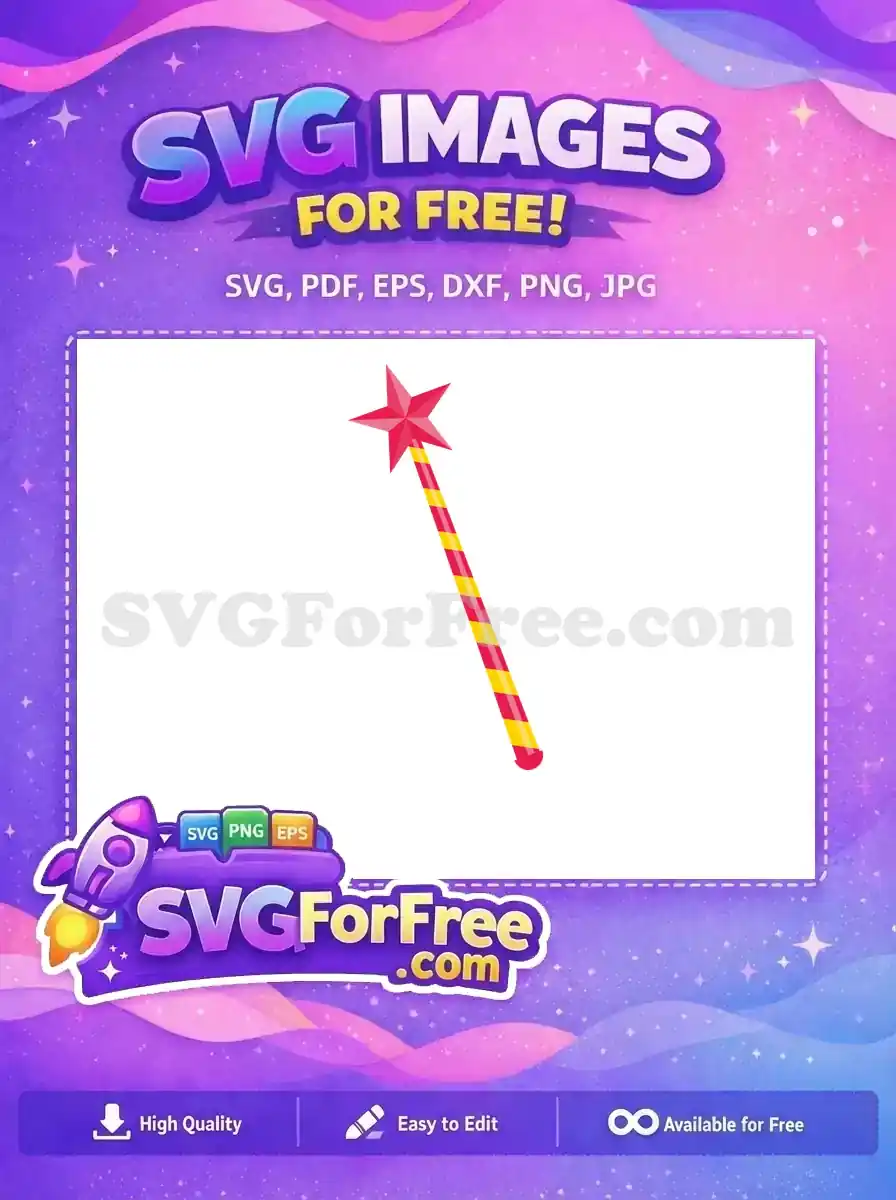 Free Striped Wand Free Star Topper Harry Potter Free SVG