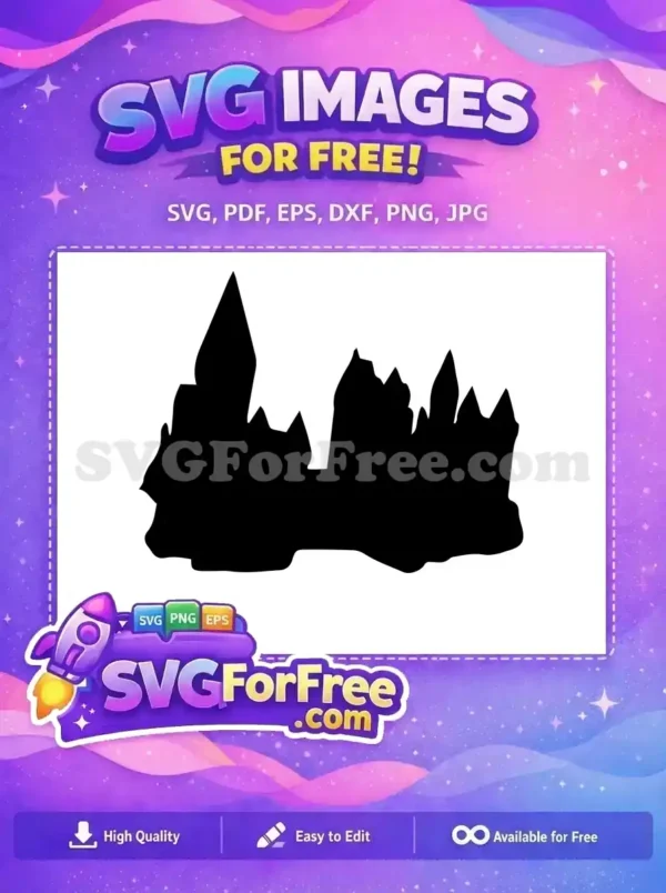 Free Hogwarts Castle Silhouette Free Wizarding World Harry Potter Free SVG 2