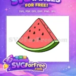 Free Watermelon Slice Free Black Seeds Summer Free SVG - Instant Download