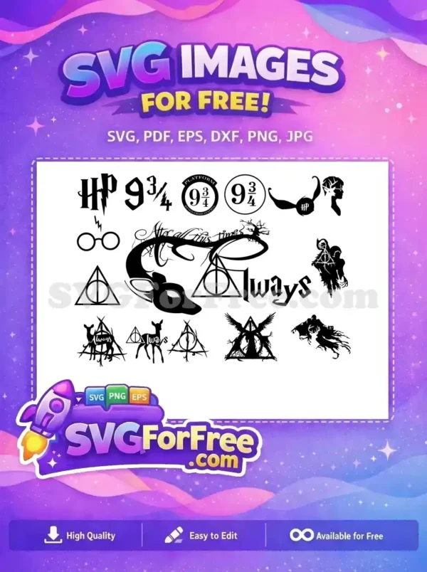 Free Harry Potter Silhouette Free Wizard Character Harry Potter Free SVG