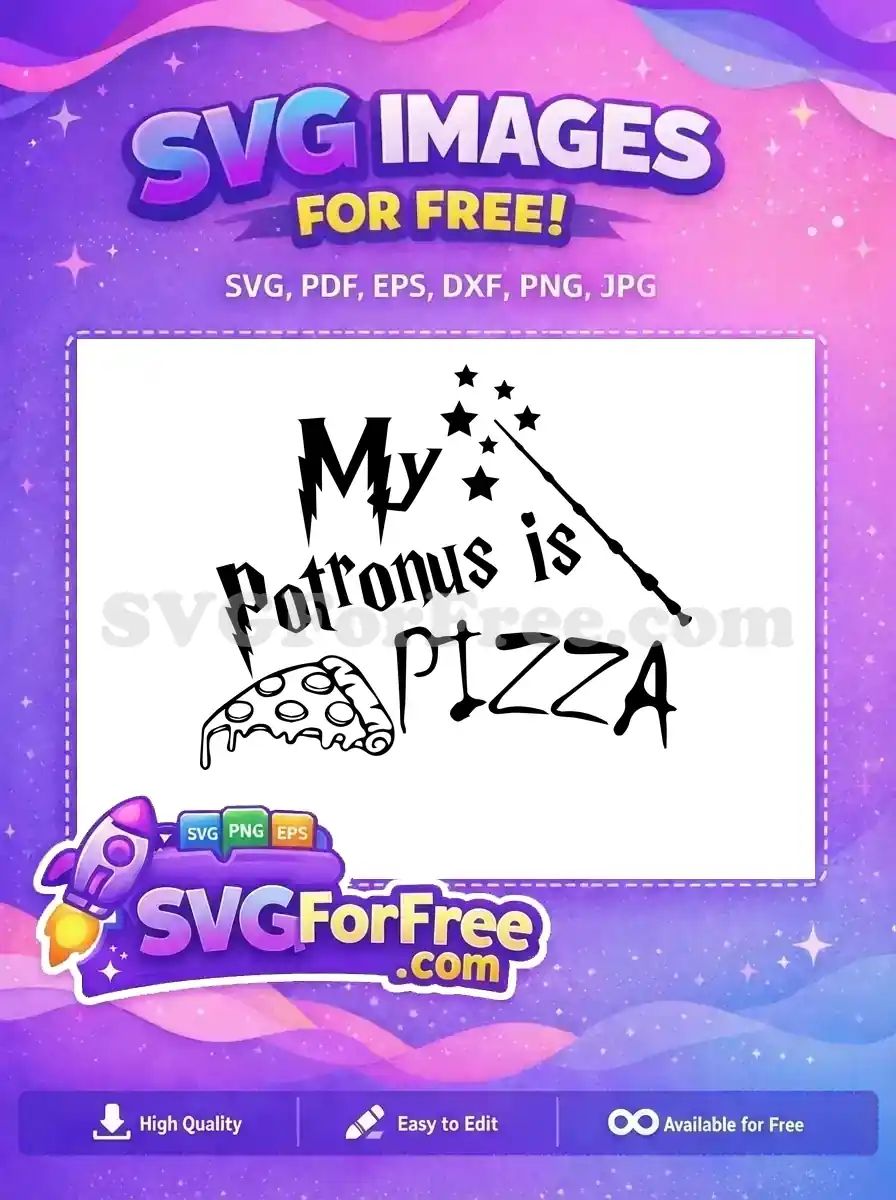 Free Pizza Slice Free Wand Stars Harry Potter Free SVG 1