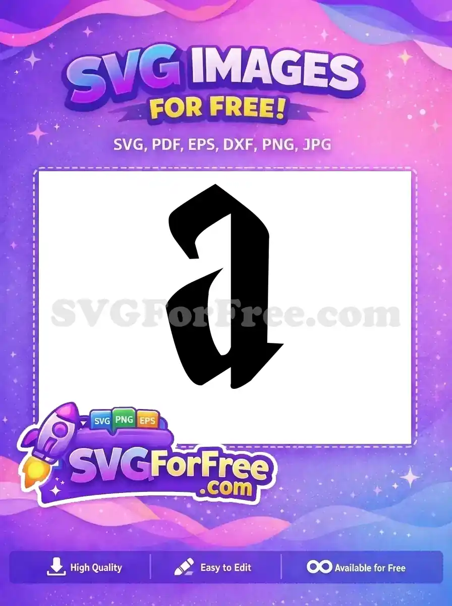 Free Letter A Detailed Free Calligraphy Harry Potter Free SVG