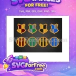Free Hogwarts Houses Crests Free Striped Harry Potter Free SVG - Instant Download