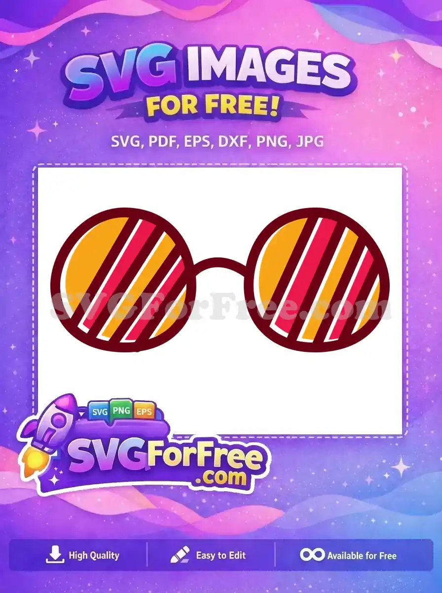 Free Harry Potter Glasses Free Maroon Yellow Harry Potter Free SVG