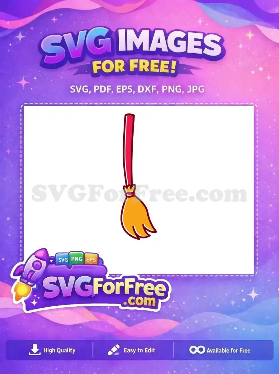 Free Broomstick Red Handle Free Quidditch Harry Potter Free SVG
