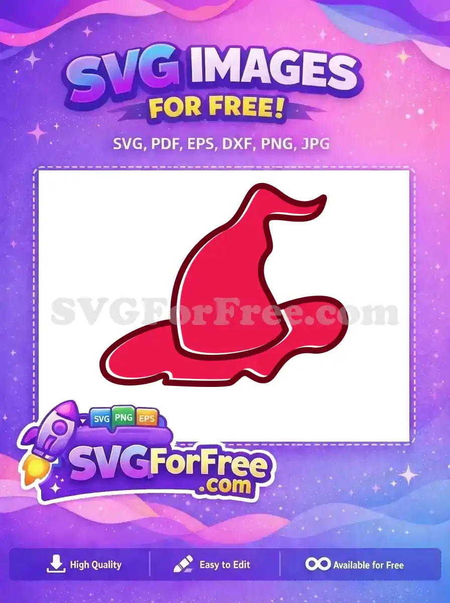 Free Red Witch Hat Free Simple Harry Potter Free SVG