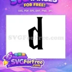 Free Letter D Black Free Gothic Harry Potter Free SVG - Instant Download