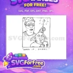 Free Hank Wizard Hat Free Dobby Holding Book Harry Potter Free SVG - Instant Download