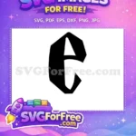 Free Letter E Free Black Initial Harry Potter Free SVG 2 - Instant Download