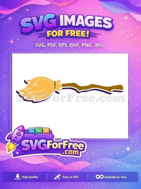 Free Golden Broomstick Free Quidditch Flying Harry Potter Free SVG