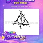 Free Harry Potter Glasses Free Scar Line Art Movie Free SVG 1 - Instant Download