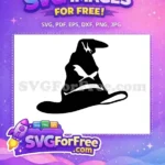 Free Silhouette Patch Free Wizard Hat Harry Potter Free SVG - Instant Download