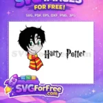 Free Chibi Glasses Free Red Yellow Scarf Harry Potter Free SVG - Instant Download