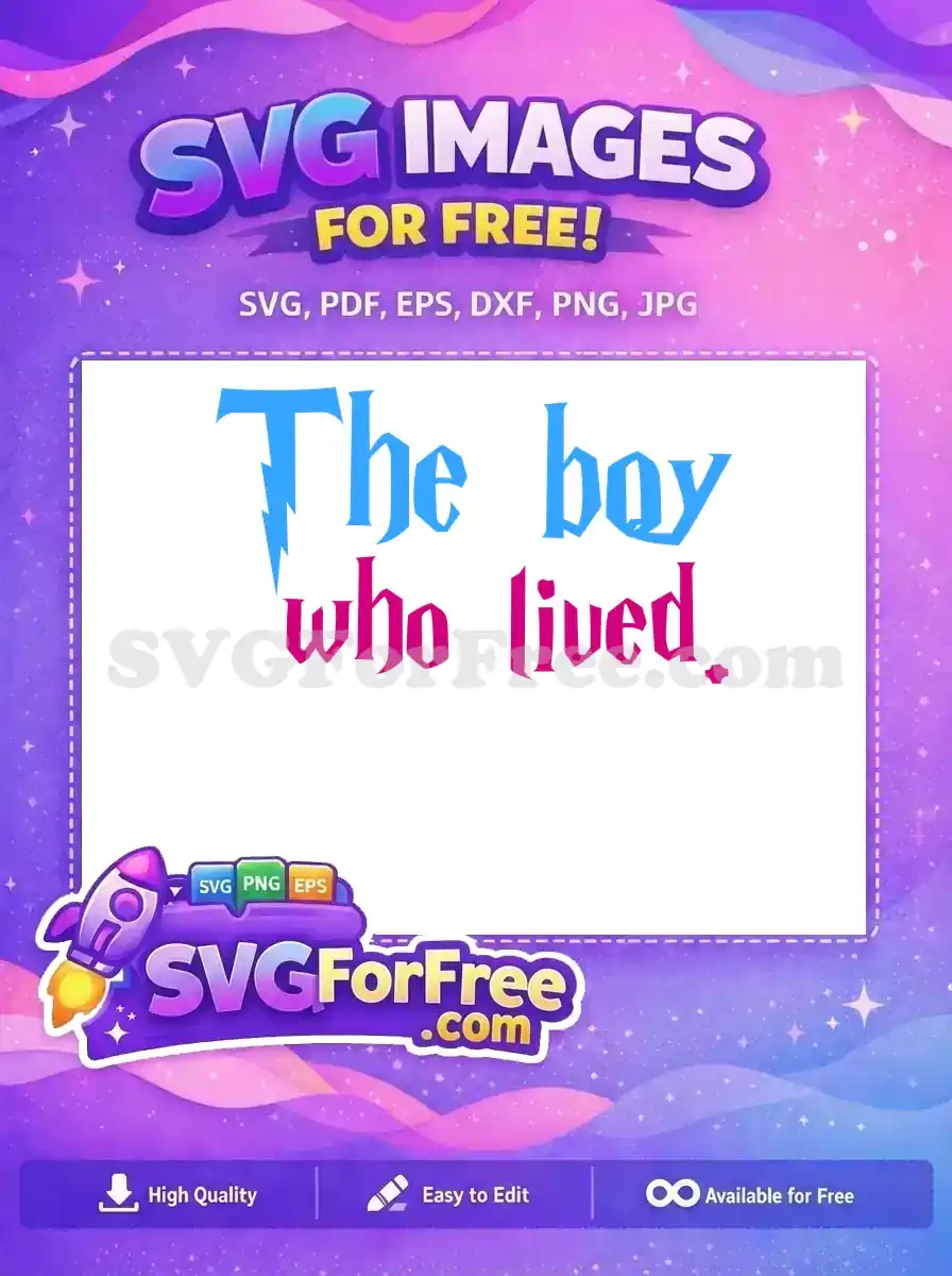 Free Blue Lettering Free Pink Text Harry Potter Free SVG 1