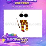 Free Crying Glasses Free Gryffindor Scarf Harry Potter Free SVG 2 - Instant Download