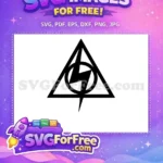 Free Deathly Hallows Free Lightning Harry Potter Free SVG - Instant Download