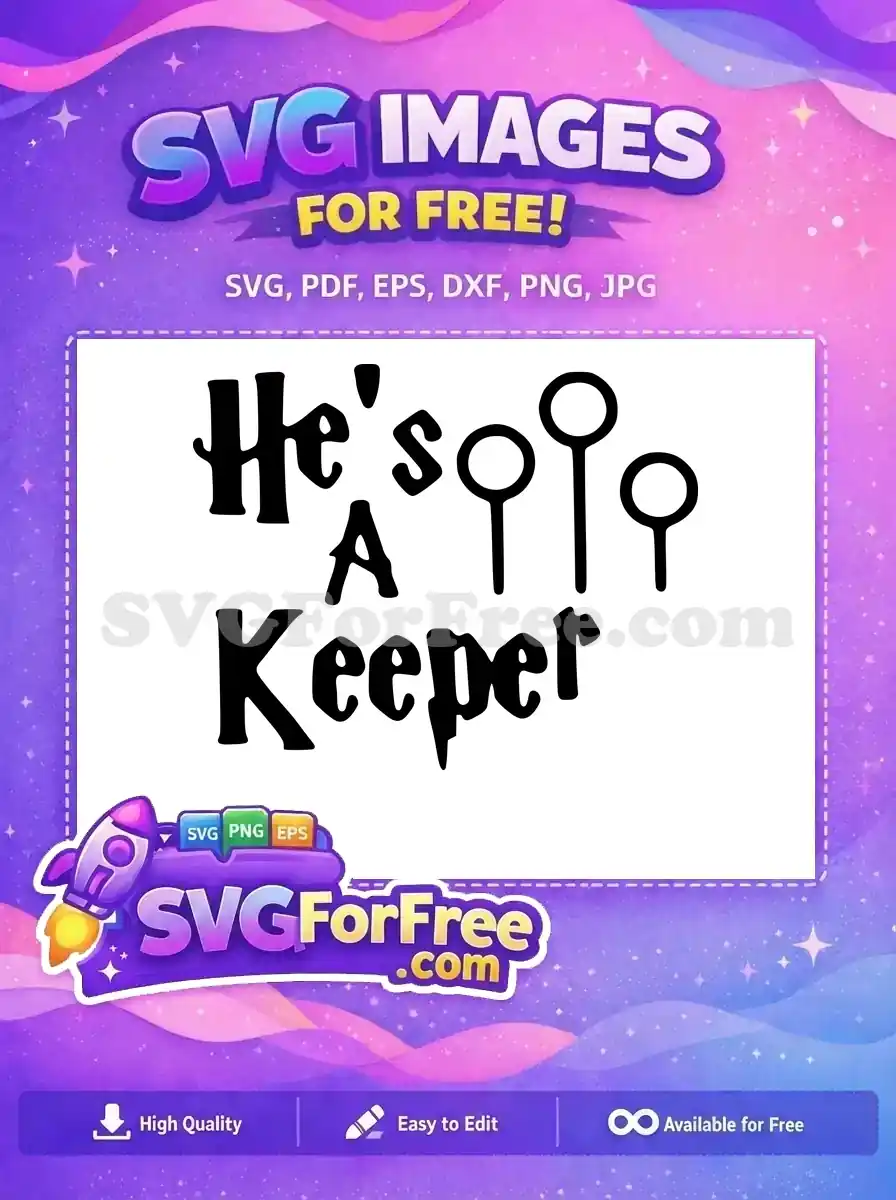 Free He's A Keeper Free Quidditch Hoops Harry Potter Free SVG