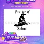 Free Black Silhouette Free Hogwarts Hat First Day Harry Potter Free SVG - Instant Download