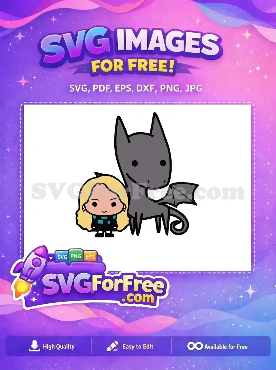 Free Luna Lovegood Free Dragon Harry Potter Free SVG