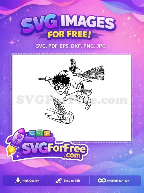 Free Harry Potter Glasses Free Scar Design Movie Free SVG 2