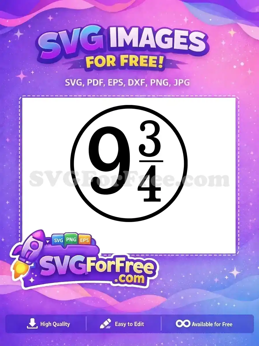 Free Platform Nine Free Three Quarters Harry Potter Free SVG 1