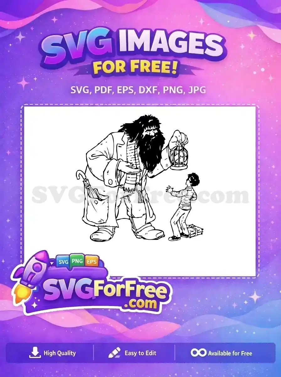 Free Hagrid Lantern Free Harry Potter First Meeting Free SVG