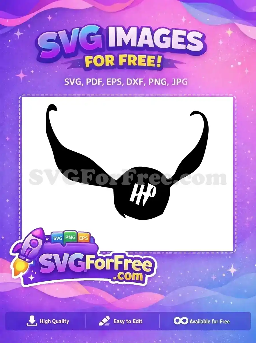 Free Golden Snitch Wings Free Harry Potter Black Silhouette Free SVG