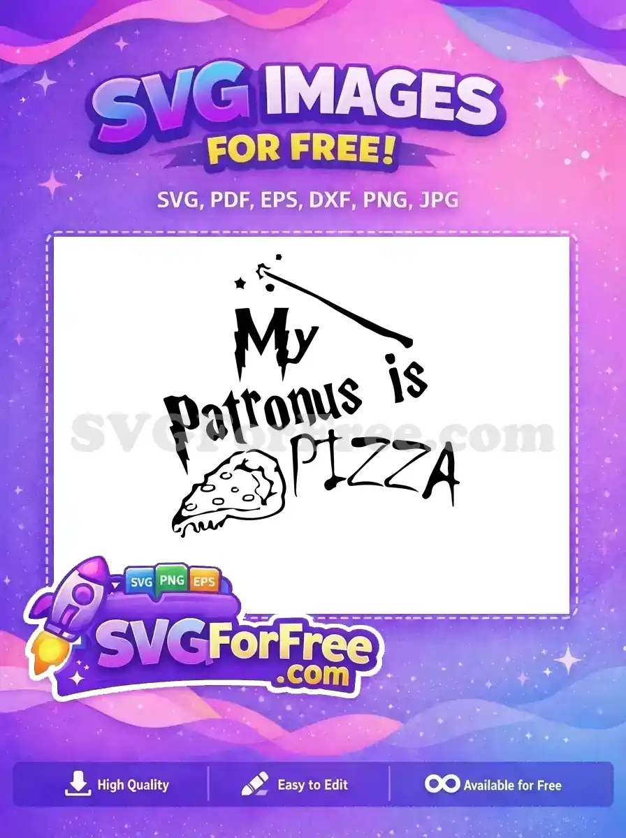 Free Wizard Wand Free Pizza Slice Harry Potter Free SVG
