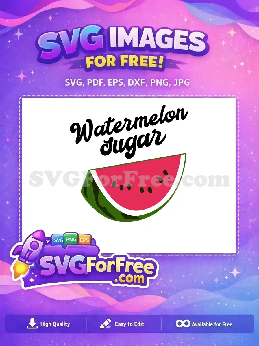 Free Watermelon Slice Free Pink Flesh Harry Potter Free SVG