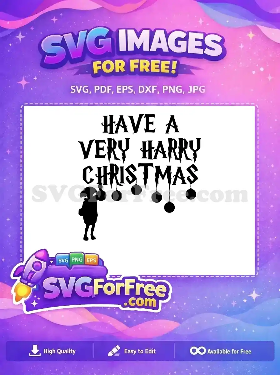 Free Dobby Holding Ornament Free Very Harry Christmas Free SVG