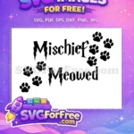 Free Mischief Meowed Free Paw Prints Harry Potter Free SVG 1 - Instant Download