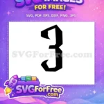 Free Number Three Free Deathly Hallows Harry Potter Free SVG - Instant Download