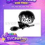 Free Glasses Scar Free Broom Harry Potter Free SVG - Instant Download