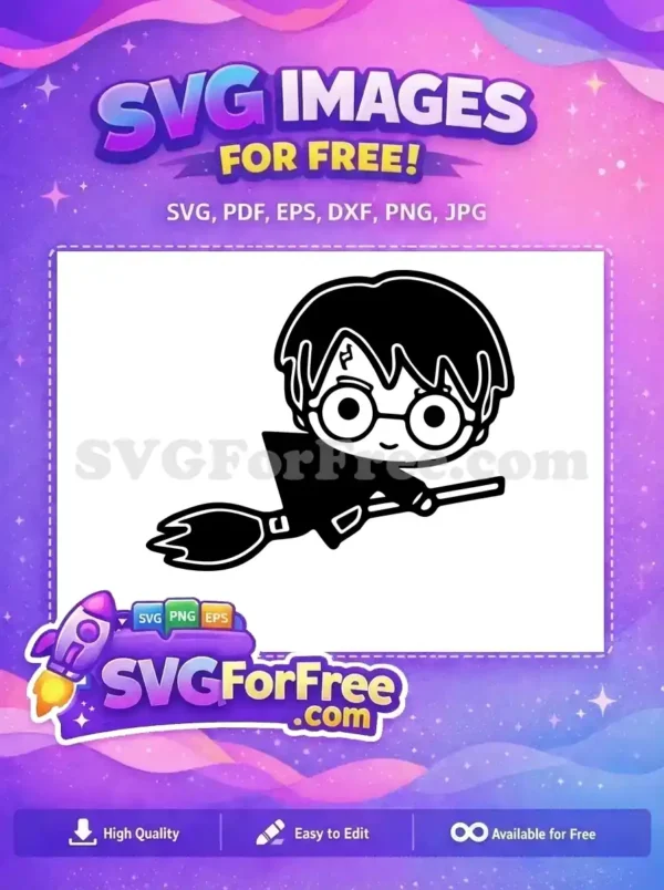 Free Glasses Scar Free Broom Harry Potter Free SVG