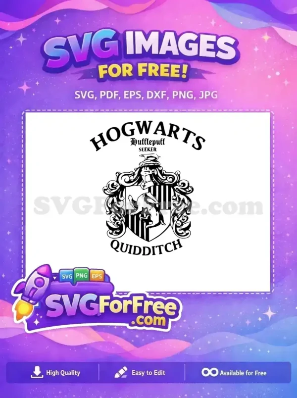 Free Hufflepuff Seeker Crest Free Badger Emblem Harry Potter Free SVG