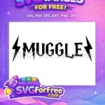 Free Lightning Scar Free Muggle Bold Harry Potter Free SVG - Instant Download