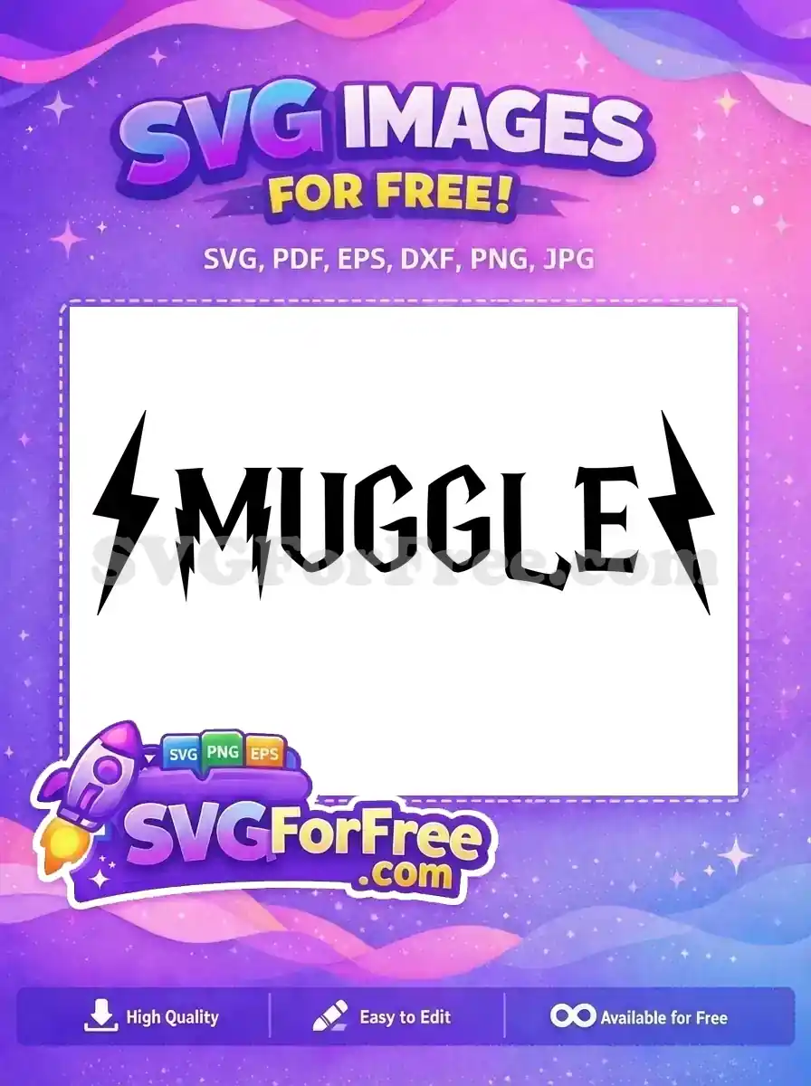 Free Lightning Scar Free Muggle Bold Harry Potter Free SVG