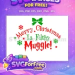 Free Red Green Snowflakes Free Christmas Ya Filthy Muggle Free SVG - Instant Download