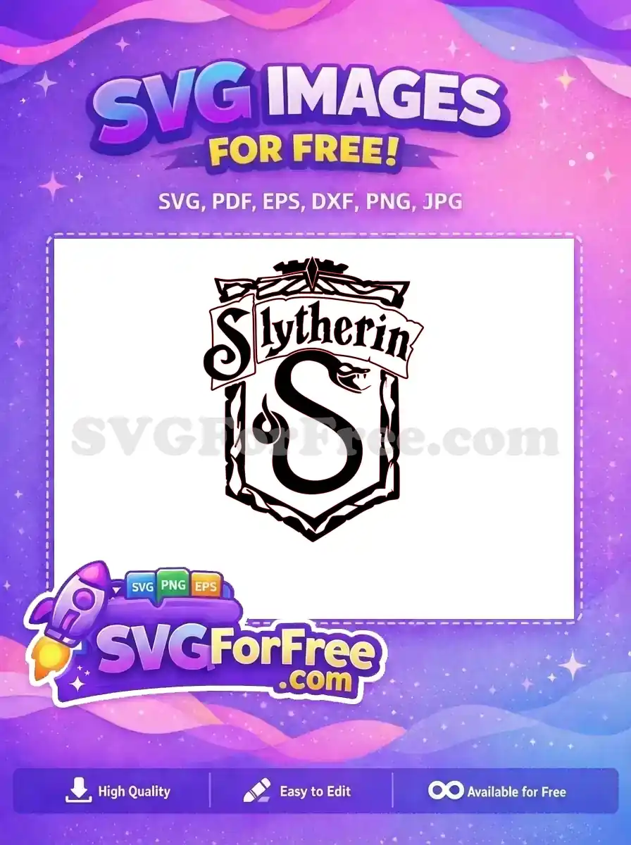Free Slytherin Crest Free Snake Emblem Harry Potter Free SVG 2
