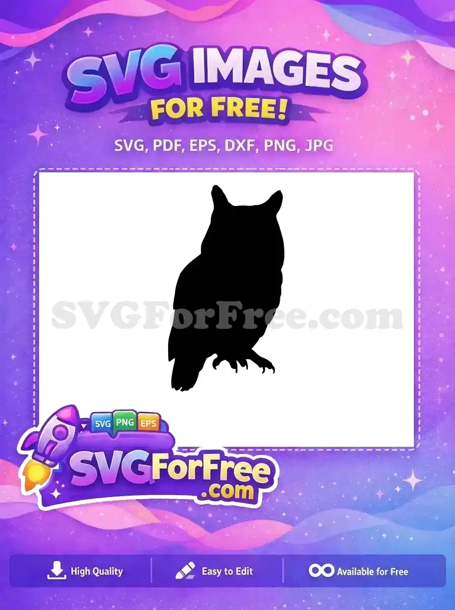 Free Black Owl Silhouette Free Harry Potter Movie Free SVG
