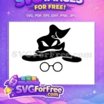 Free Dark Hat Free Round Glasses Harry Potter Free SVG - Instant Download
