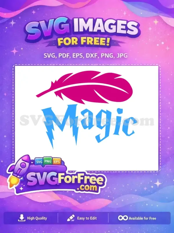 Free Pink Quill Free Magic Text Harry Potter Free SVG