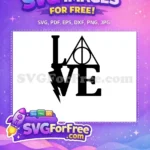Free Deathly Hallows Free Love Lightning Harry Potter Free SVG 1 - Instant Download