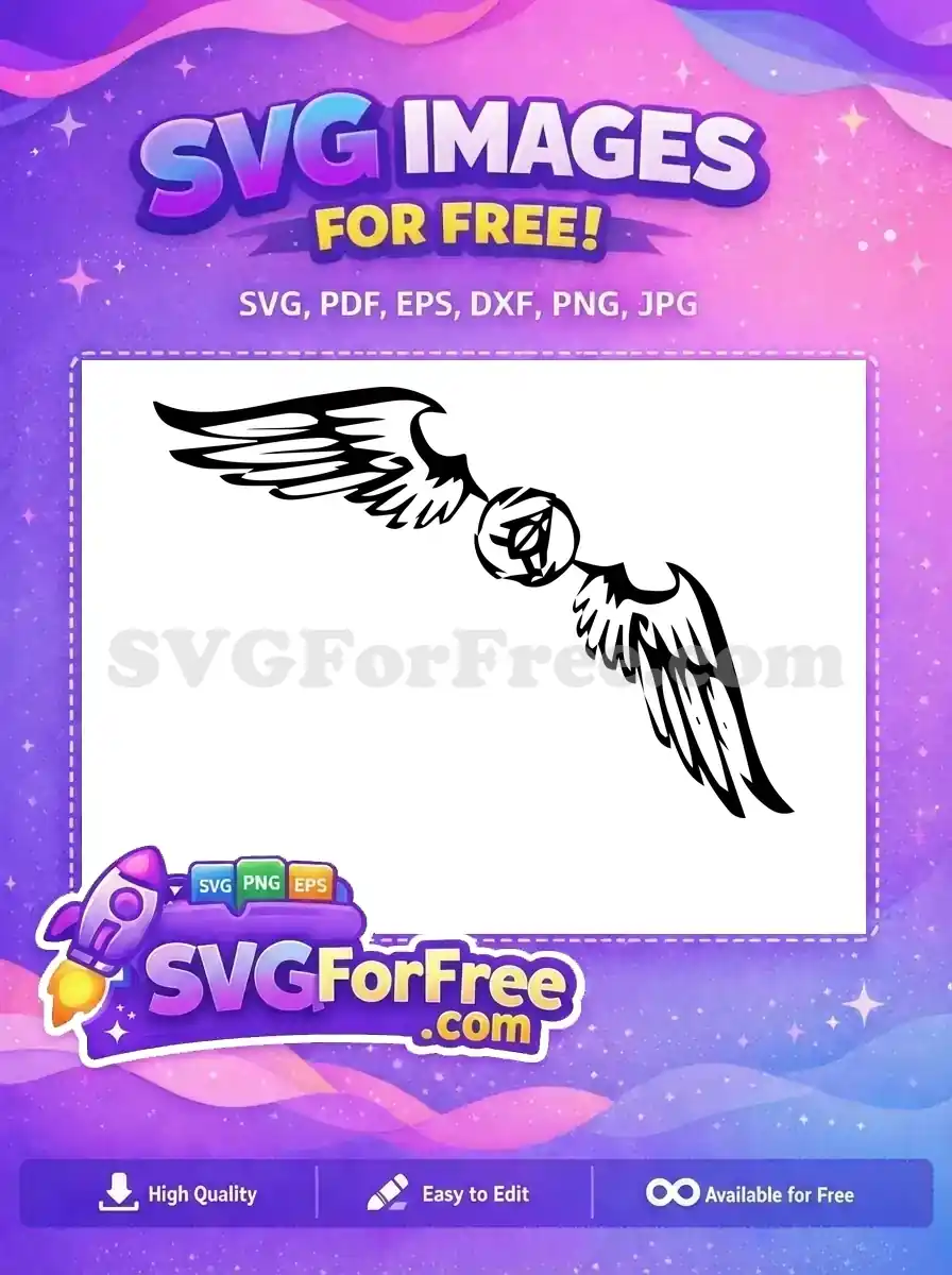Free Golden Snitch Detail Free Winged Ball Harry Potter Free SVG