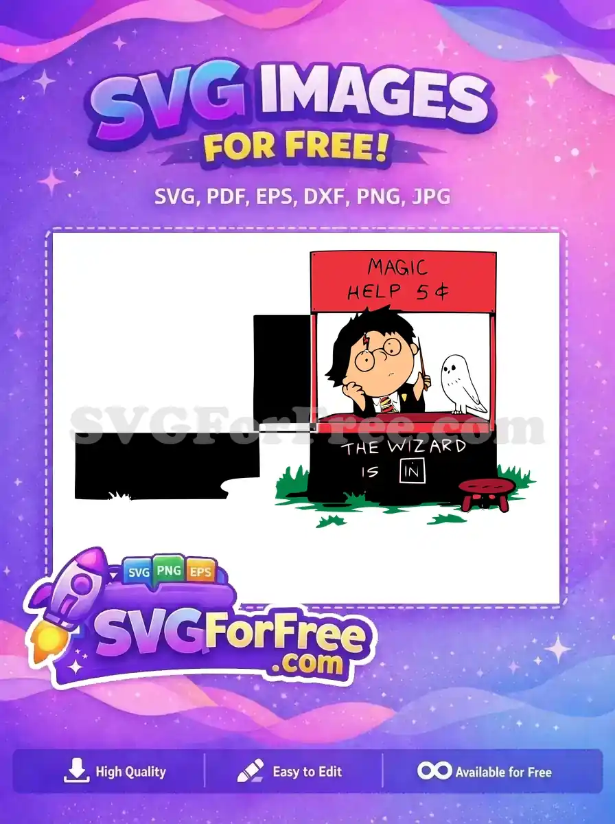 Free Harry Potter Thinking Free Owl Side Harry Potter Free SVG