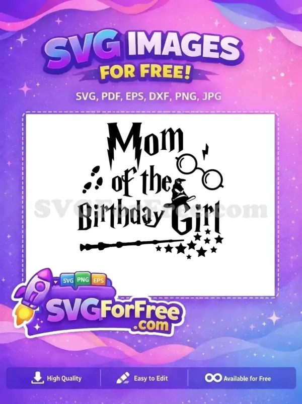 Free Mom Birthday Free Girl Hat Harry Potter Free SVG