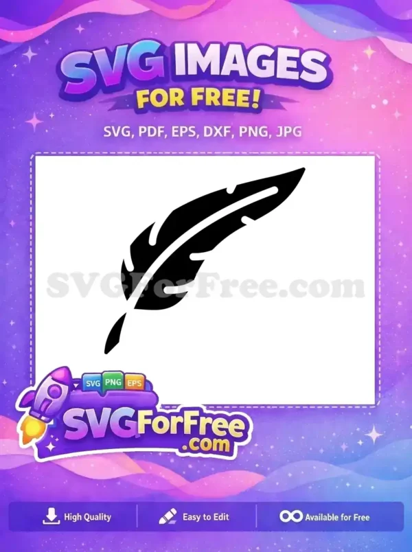 Free Black Quill Free Feather Harry Potter Free SVG 1