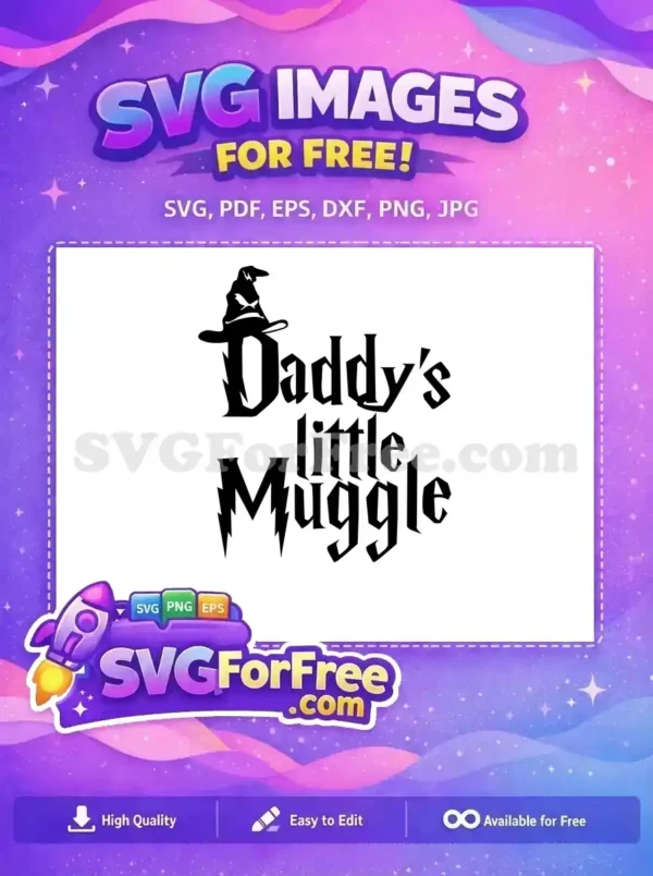 Free Sorting Hat Free Daddy's Little Muggle Harry Potter Free SVG 2
