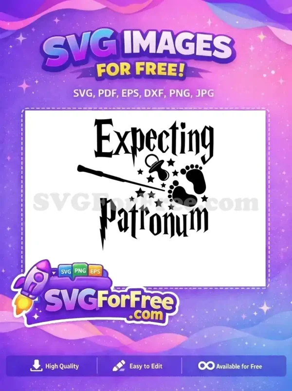 Free Baby Feet Free Pacifier Expecting Patronum Free SVG 1