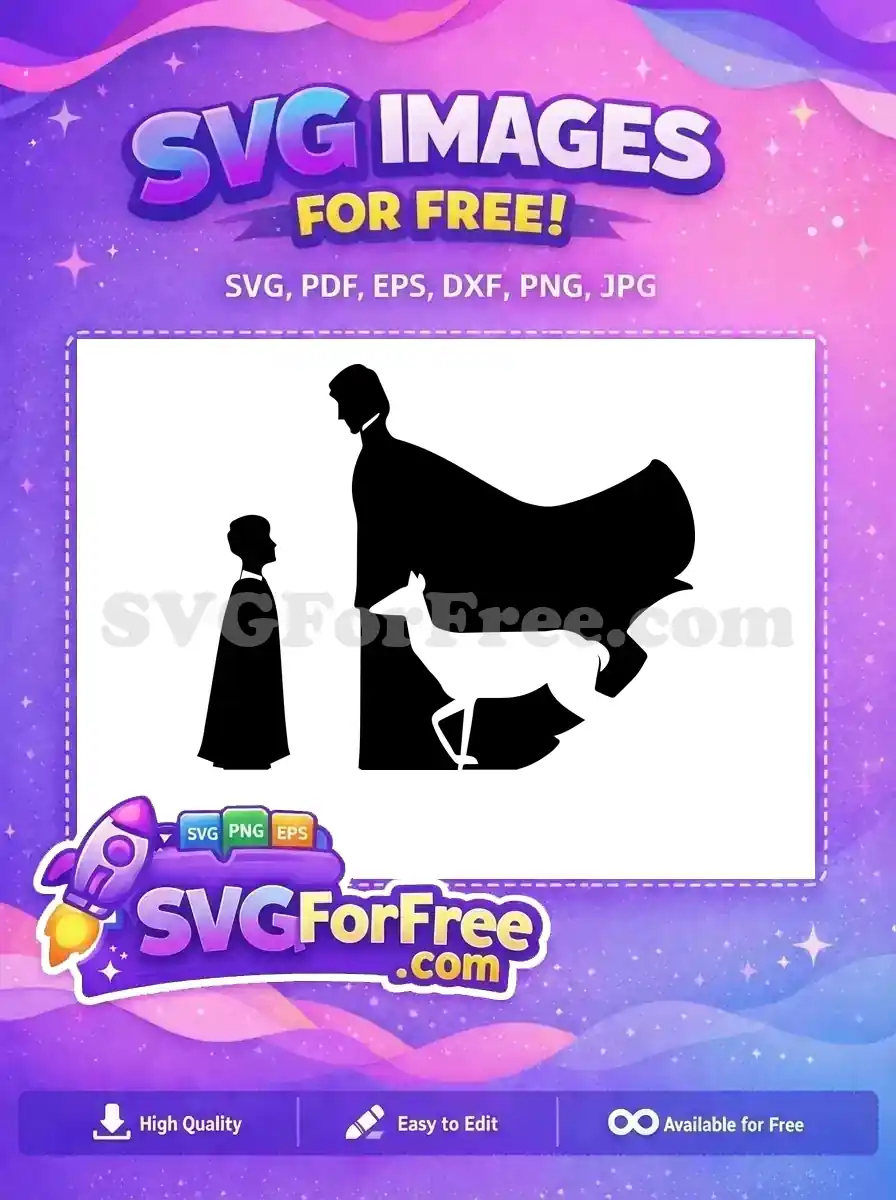 Free Father Son Silhouette Free Patronus Deer Harry Potter Free SVG
